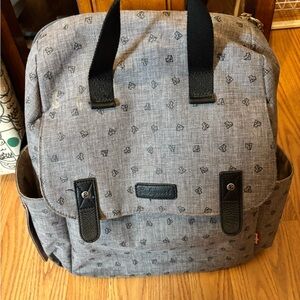 Babymel Robyn Convertible Backpack Diaper Bag, Gray Origami Heart, One Size